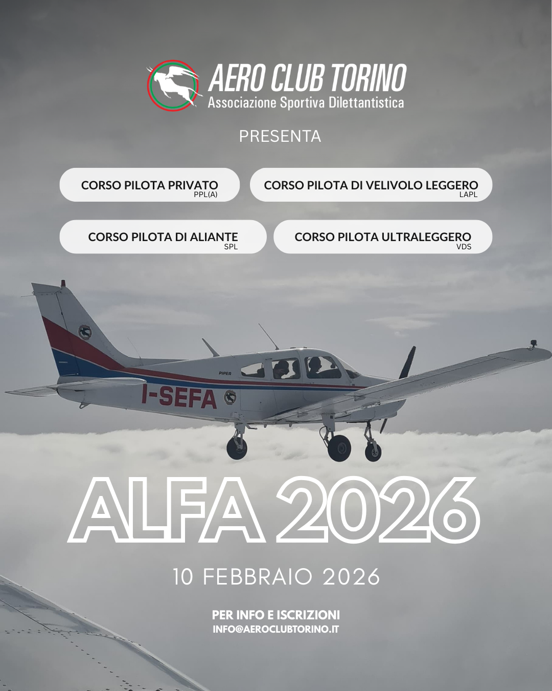 PPL, LAPL, SPL e VDS - ALFA 2026
